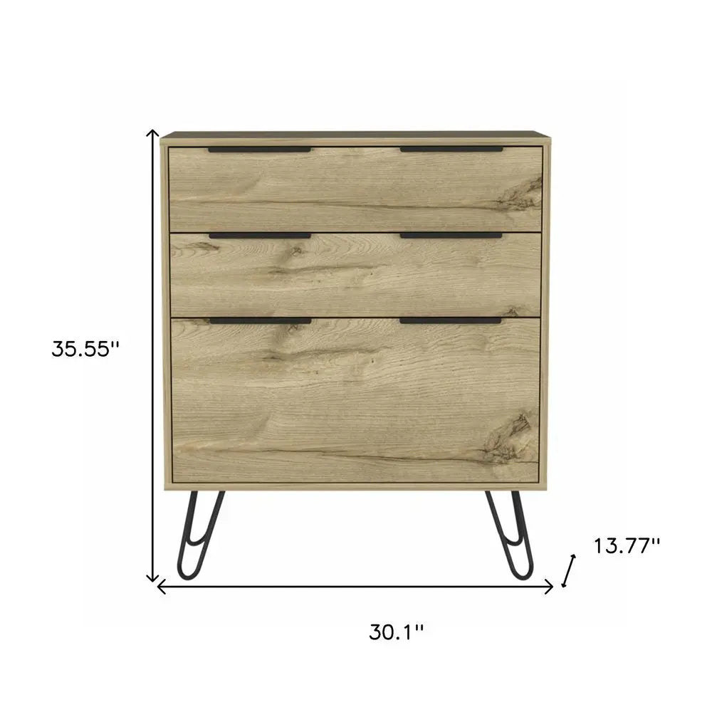 47" Brown and Black Four Drawer Double Dresser HomeRoots