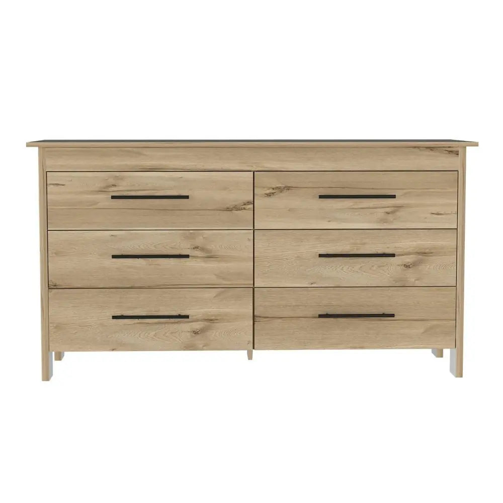 32" Light Gray Six Drawer Double Dresser HomeRoots