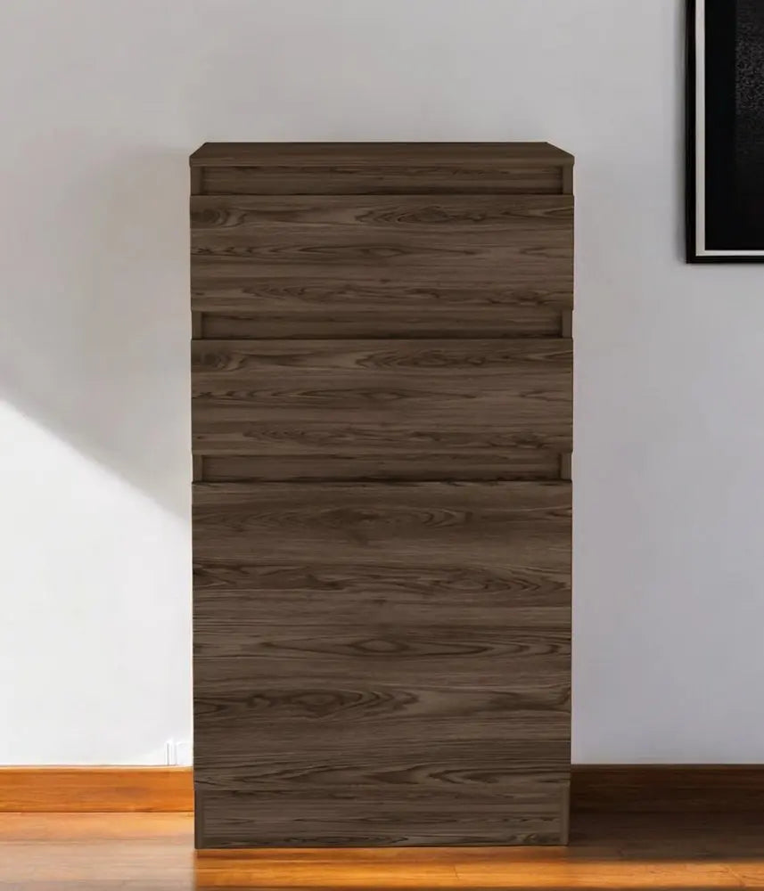 23" Dark Brown Two Drawer Standard Chest HomeRoots