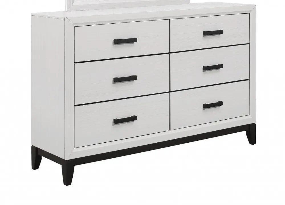 31" White Wood Five Drawer Standard Chest HomeRoots