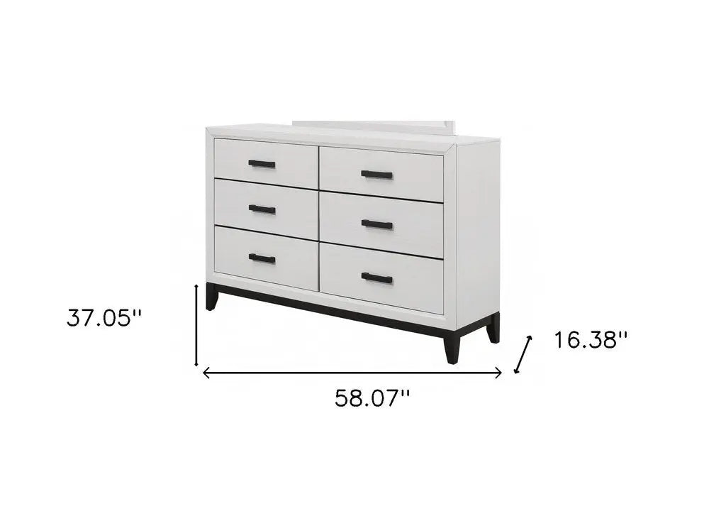 31" White Wood Five Drawer Standard Chest HomeRoots