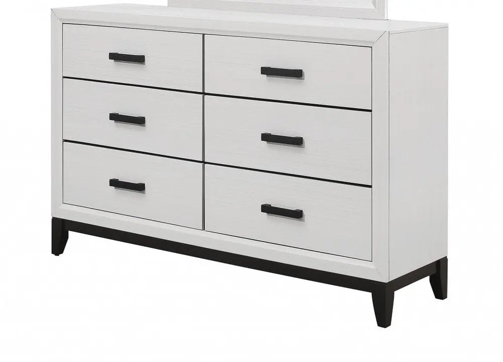 31" White Wood Five Drawer Standard Chest HomeRoots