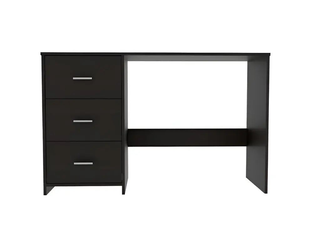 48" Black Computer Desk With Three Drawers - NOBLE HOME INTERIORS