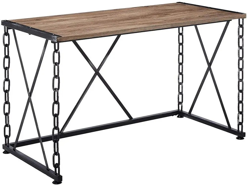 48" Brown and Black Computer Desk - NOBLE HOME INTERIORS