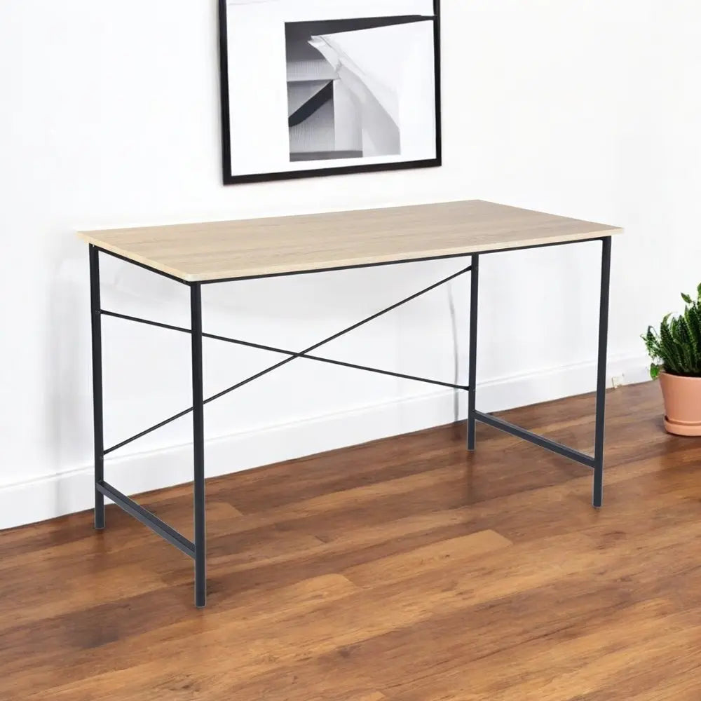 48" Brown and Black Wood Computer Desk - NOBLE HOME INTERIORS
