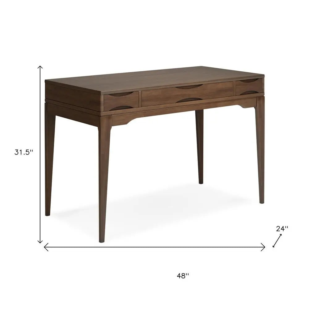 48" Brown Wood Computer Desk - NOBLE HOME INTERIORS