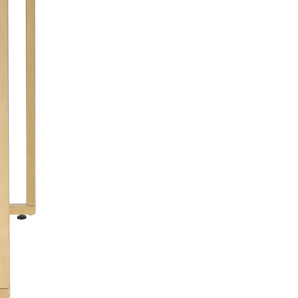 48" White and Gold Writing Desk - NOBLE HOME INTERIORS