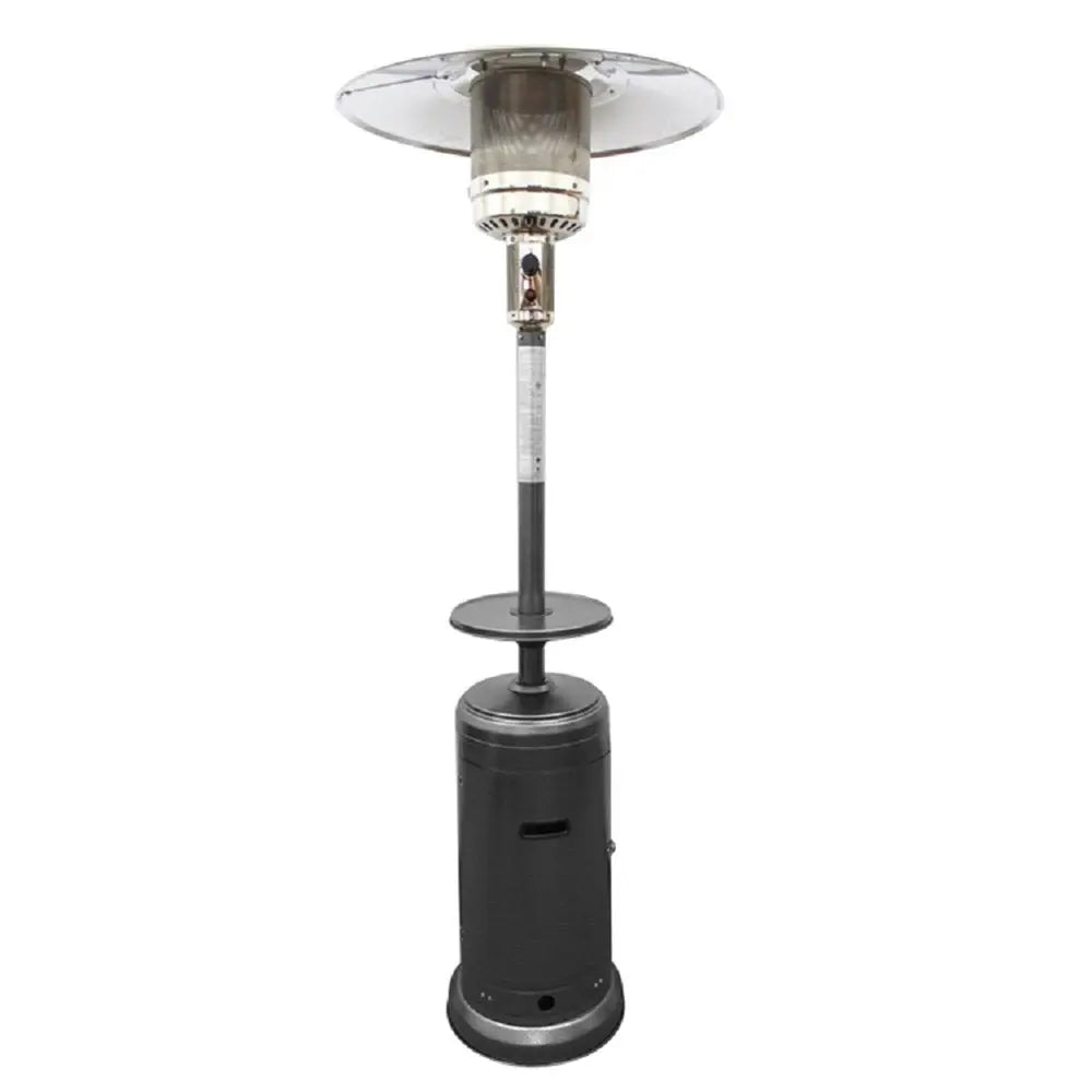 48000 BTU Silver Steel Propane Cylindrical Pole Standing Patio Heater - NOBLE HOME INTERIORS