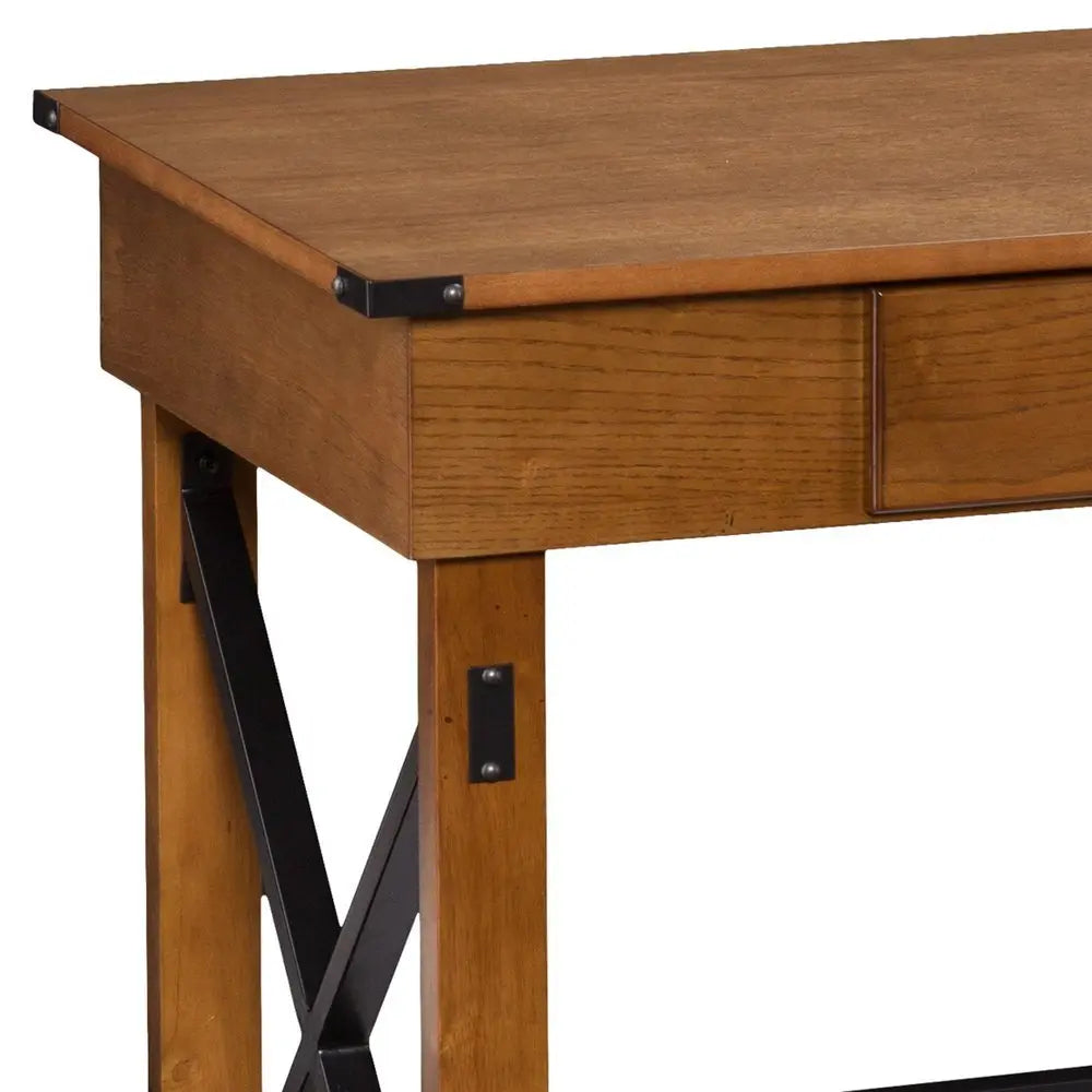 49" Adjustable Natural Standing Desk Converter - NOBLE HOME INTERIORS