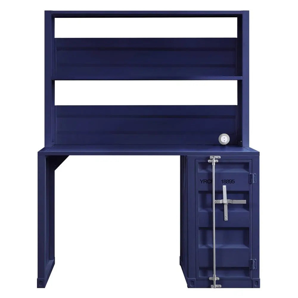 47" Blue Iron Writing Desk HomeRoots