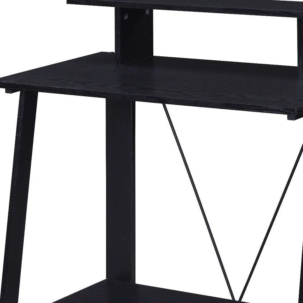 32" Black Writing Desk HomeRoots