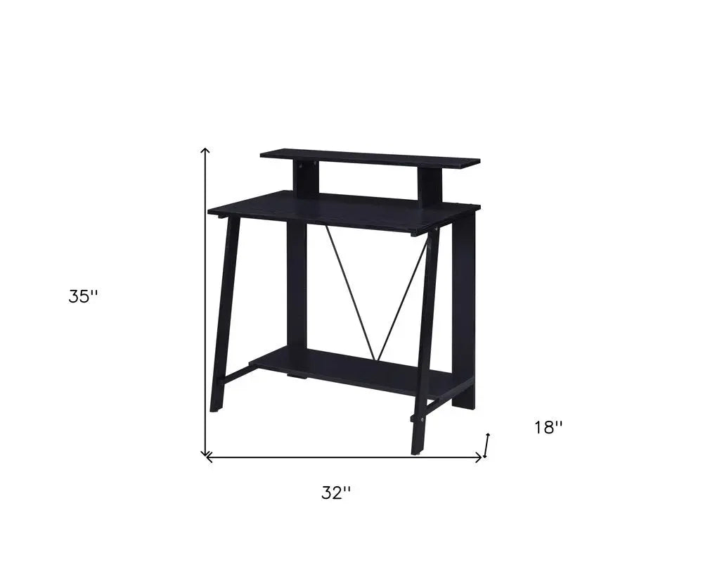 32" Black Writing Desk HomeRoots