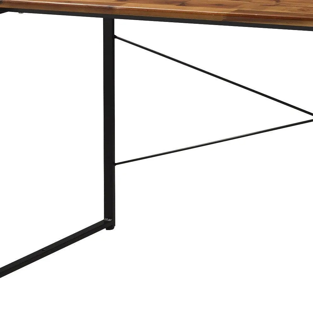 47" Brown and Black Writing Desk HomeRoots
