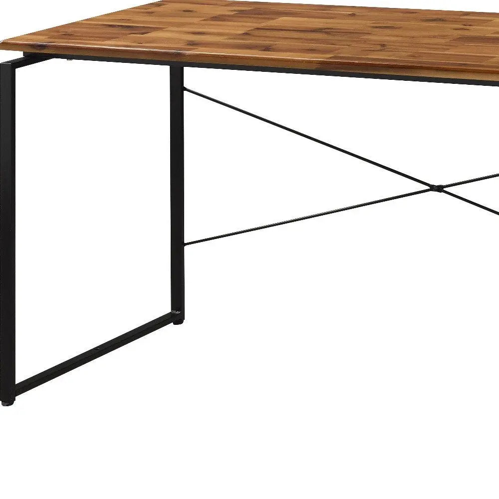 47" Brown and Black Writing Desk HomeRoots