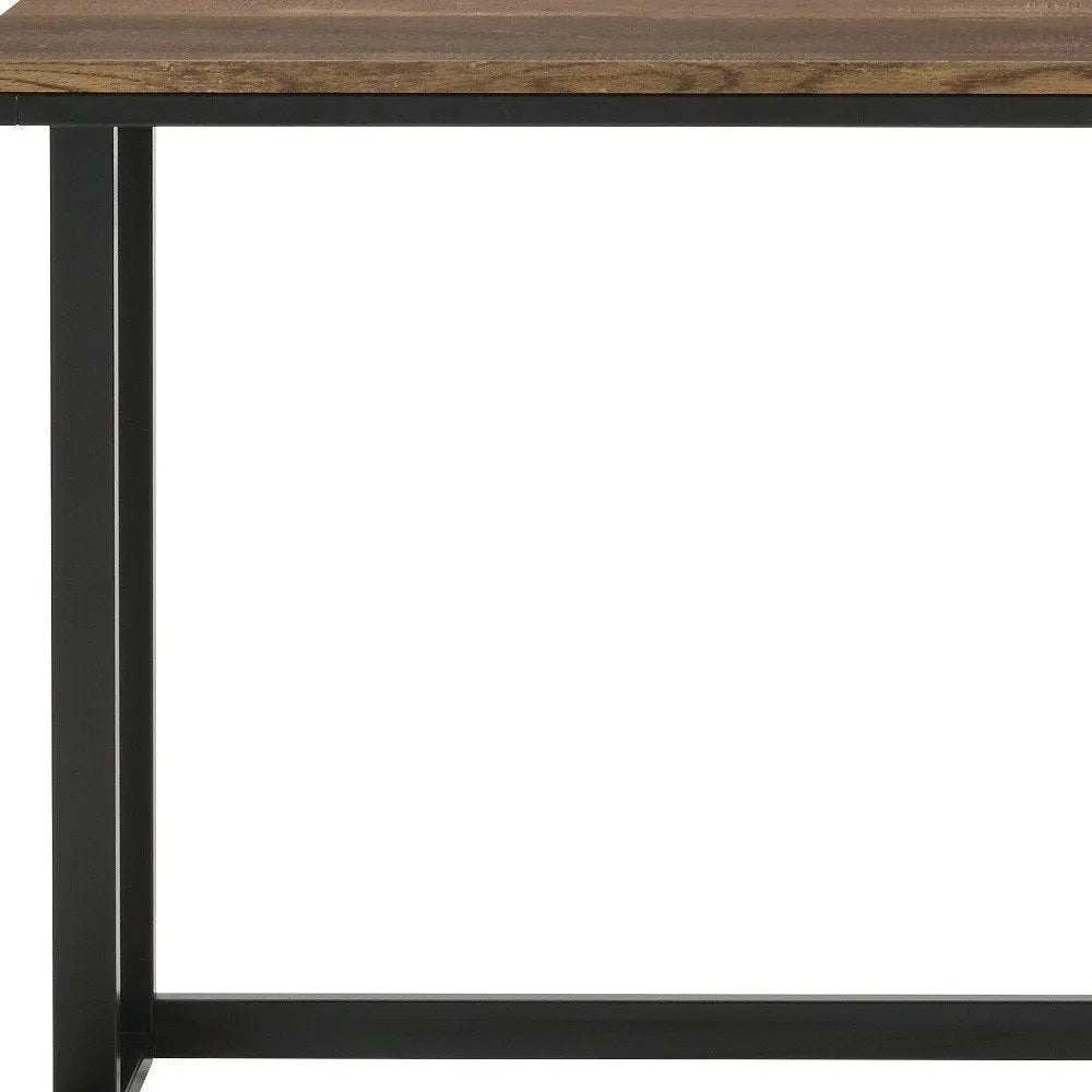 47" Brown and Black Writing Desk HomeRoots