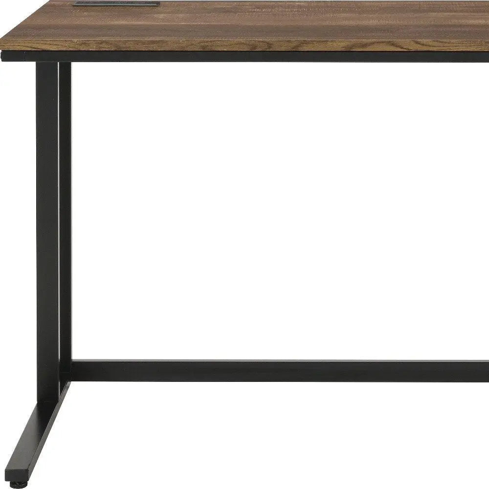 47" Brown and Black Writing Desk HomeRoots