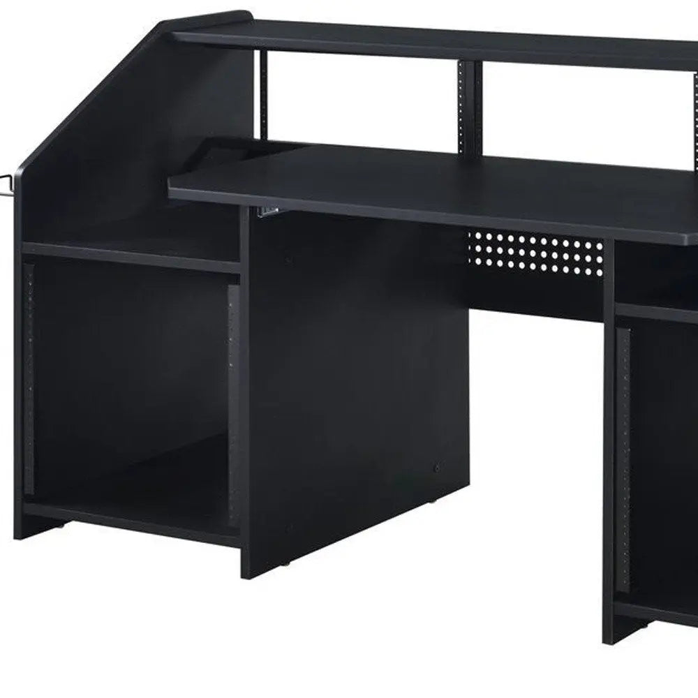 71" Black Music Desk HomeRoots