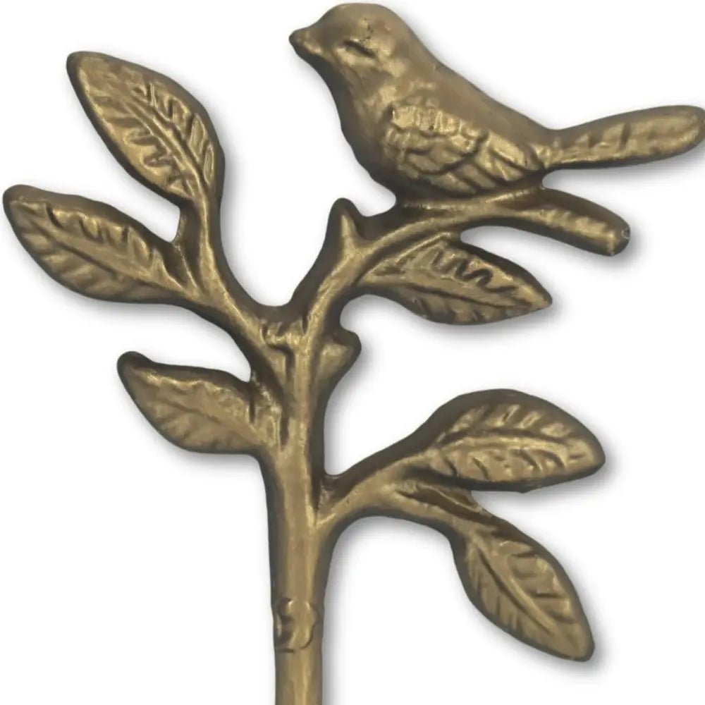 5" Antiqued Gold Cast Iron Bird Wall Hook - NOBLE HOME INTERIORS