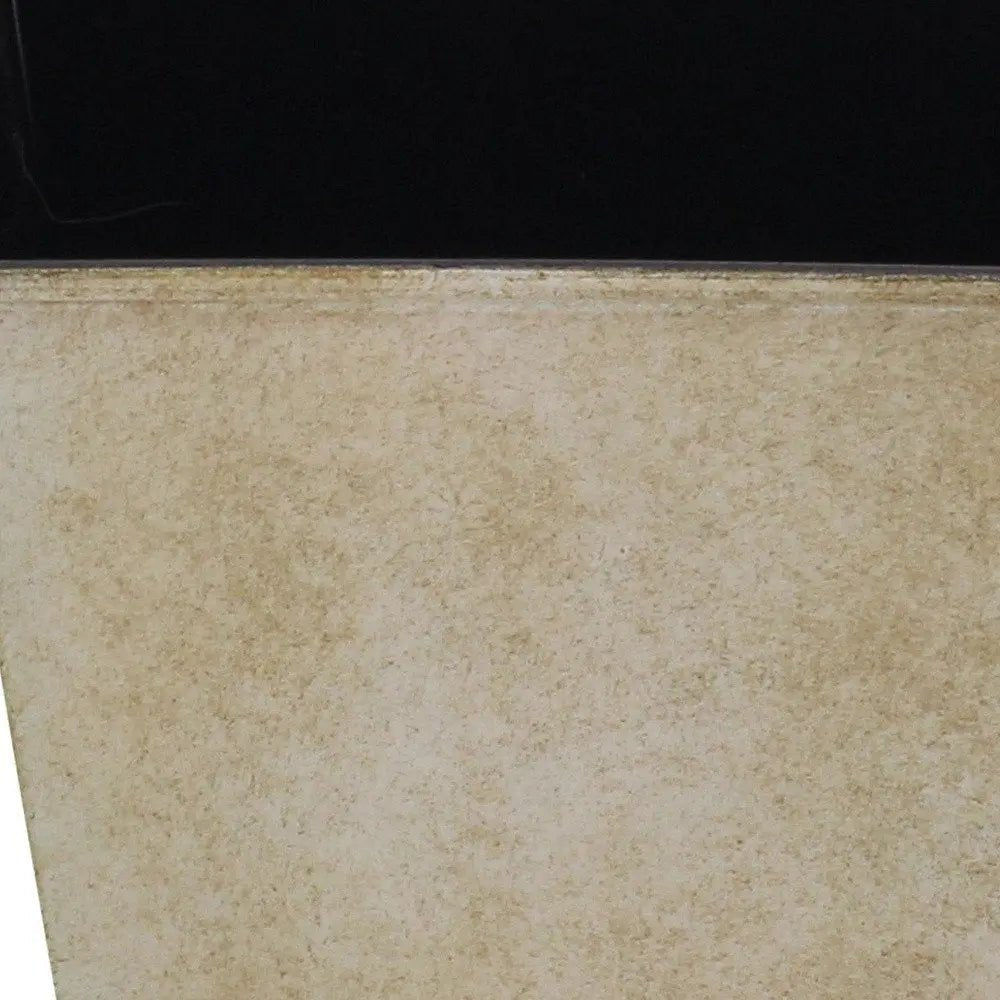 5" Cream Recycled Plastic Indoor Outdoor Square Pot Planter - NOBLE HOME INTERIORS