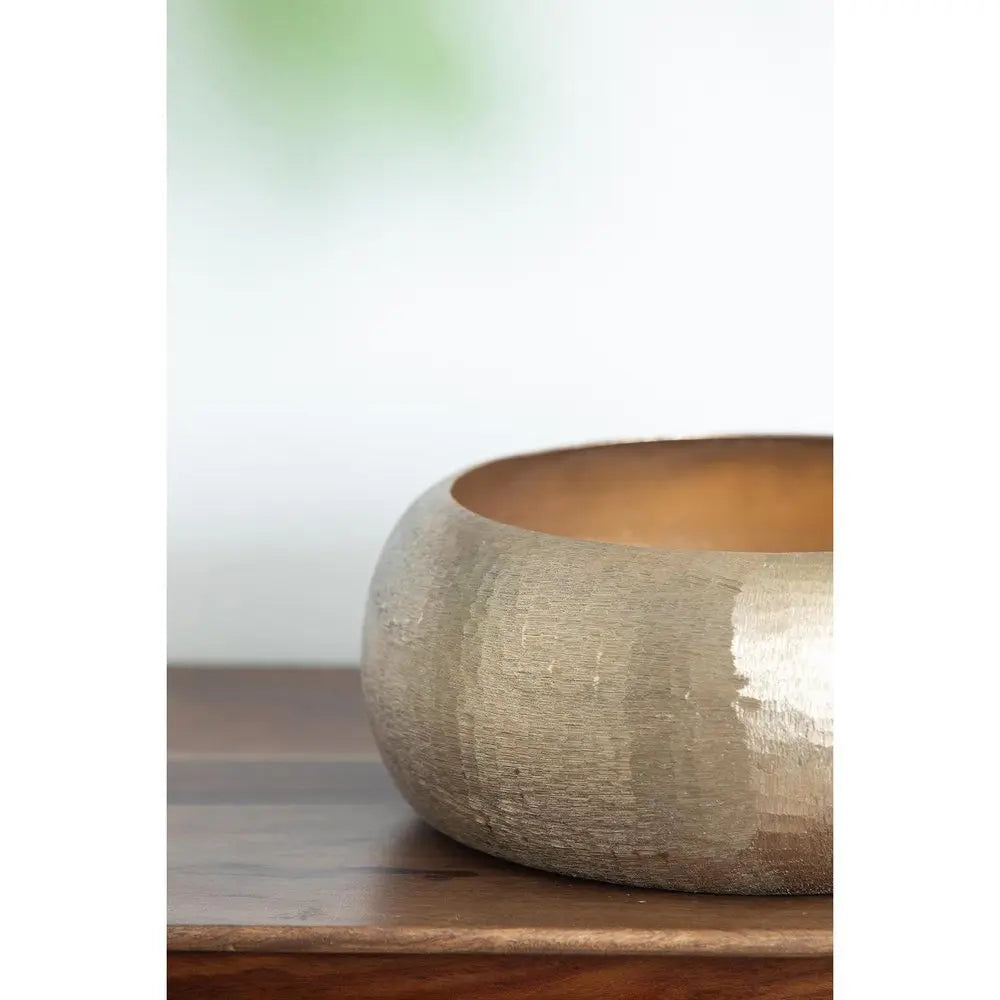 5" Gold Round Aluminum Table Vase - NOBLE HOME INTERIORS