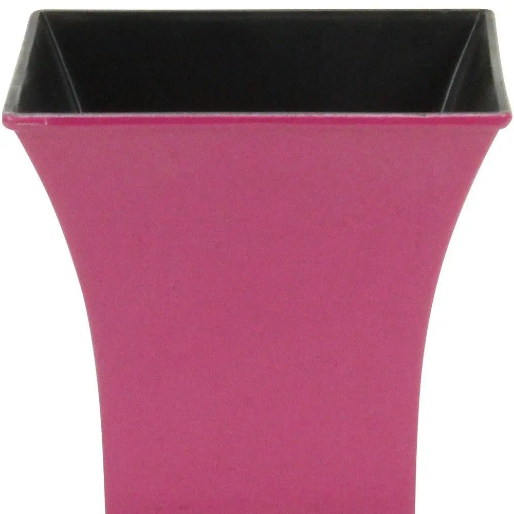 5" Hot Pink Recycled Plastic Indoor Outdoor Square Pot Planter - NOBLE HOME INTERIORS