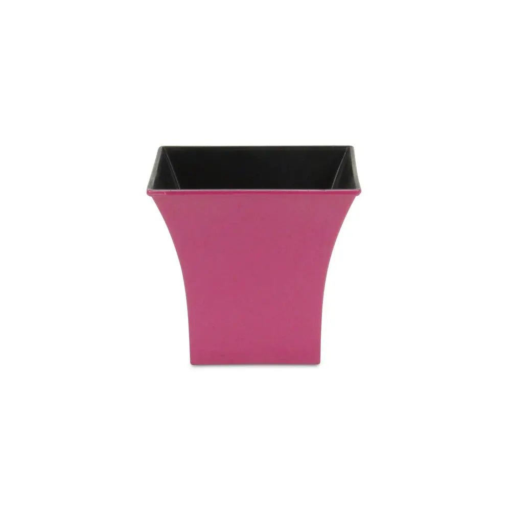 5" Hot Pink Recycled Plastic Indoor Outdoor Square Pot Planter - NOBLE HOME INTERIORS