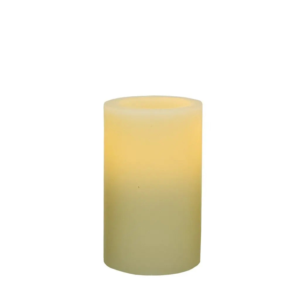 5" Ivory Flameless Pillar Candle - NOBLE HOME INTERIORS