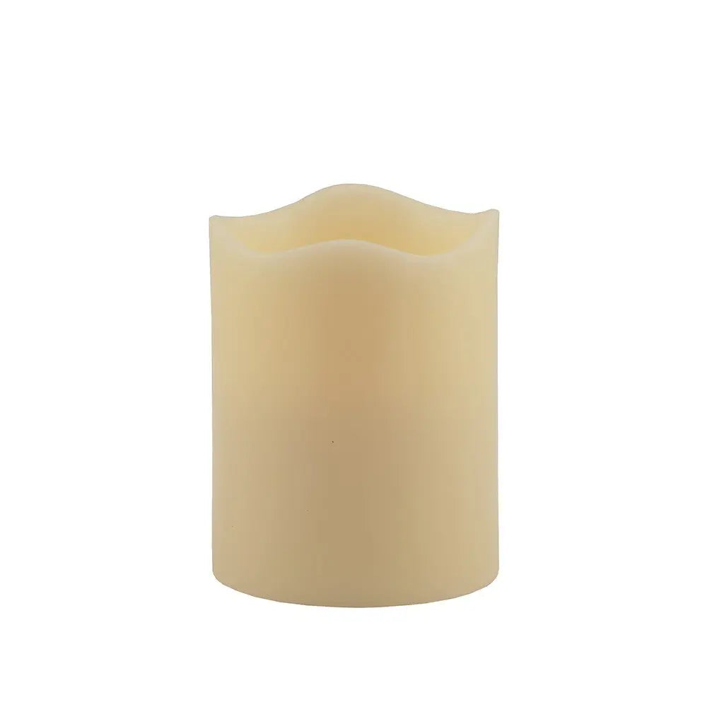 5" Ivory Flameless Pillar Candle - NOBLE HOME INTERIORS
