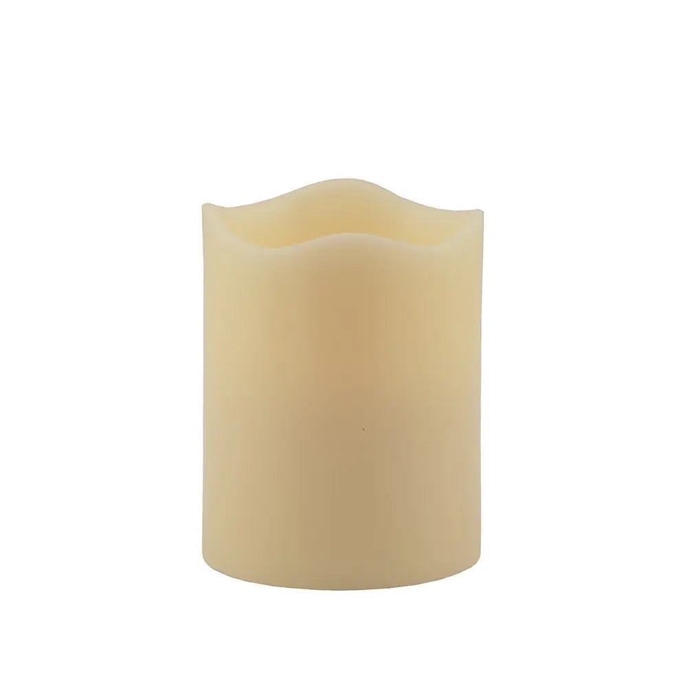5" Ivory Flameless Pillar Candle - NOBLE HOME INTERIORS