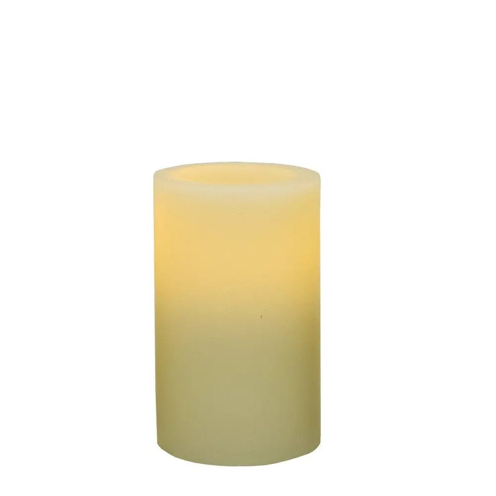 5" Ivory Flameless Pillar Candle - NOBLE HOME INTERIORS