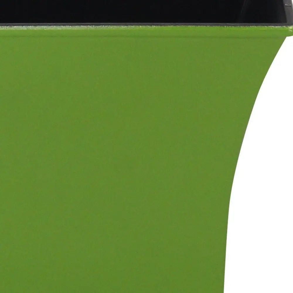 5" Lime Green Recycled Plastic Indoor Outdoor Square Pot Planter - NOBLE HOME INTERIORS