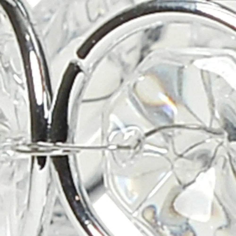 5" Silver And Clear Faux Crystal And Metal Cylinder Table Vase - NOBLE HOME INTERIORS