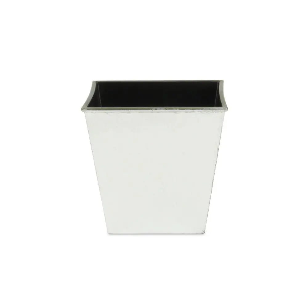 5" Silver Recycled Plastic Indoor Outdoor Square Pot Planter - NOBLE HOME INTERIORS
