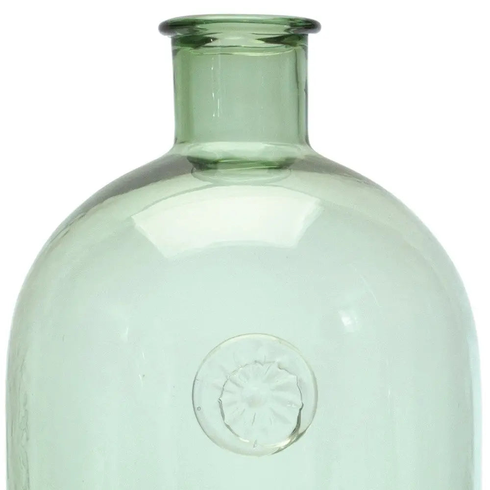 12" Green Bud Glass Table Vase HomeRoots