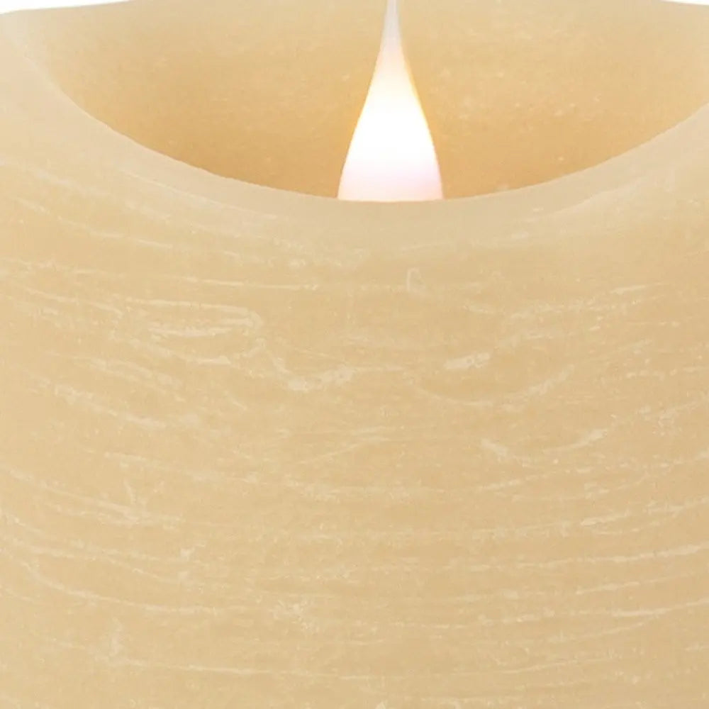 Set of Two Beige Flameless Designer Candle HomeRoots