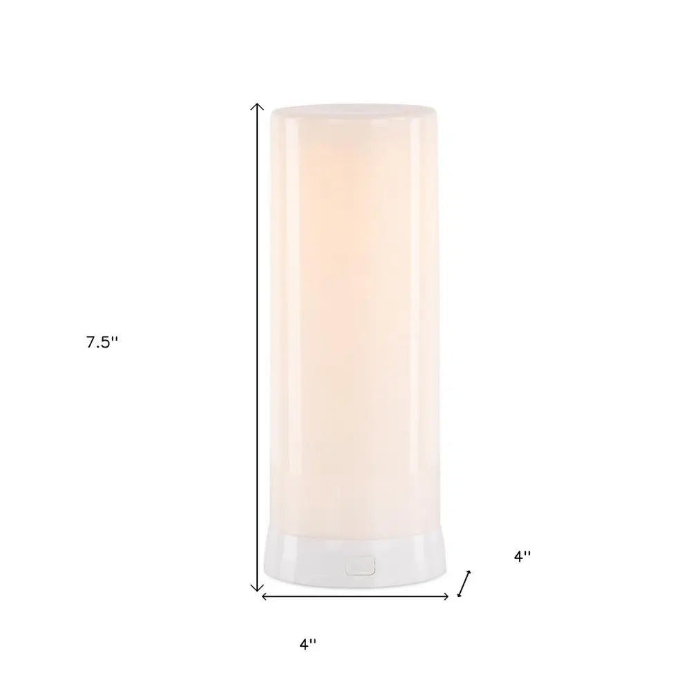 8" White Flameless Designer Candle HomeRoots