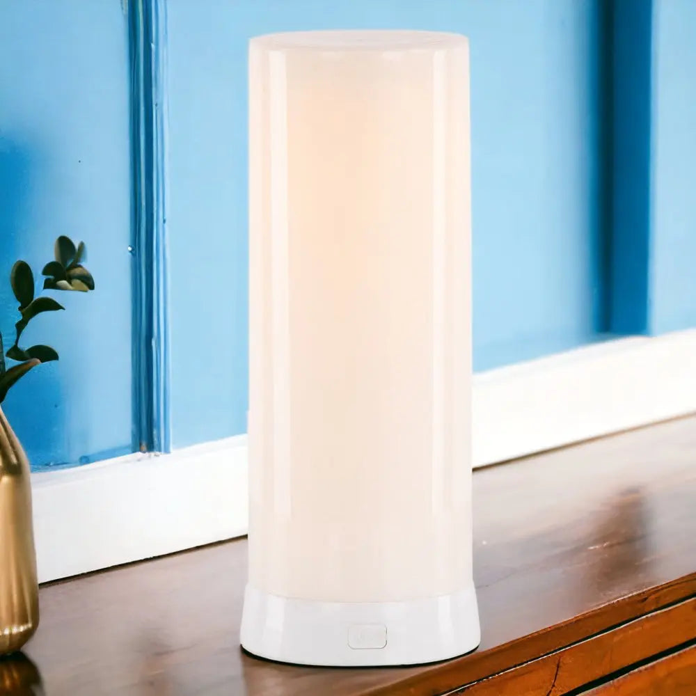 8" White Flameless Designer Candle HomeRoots