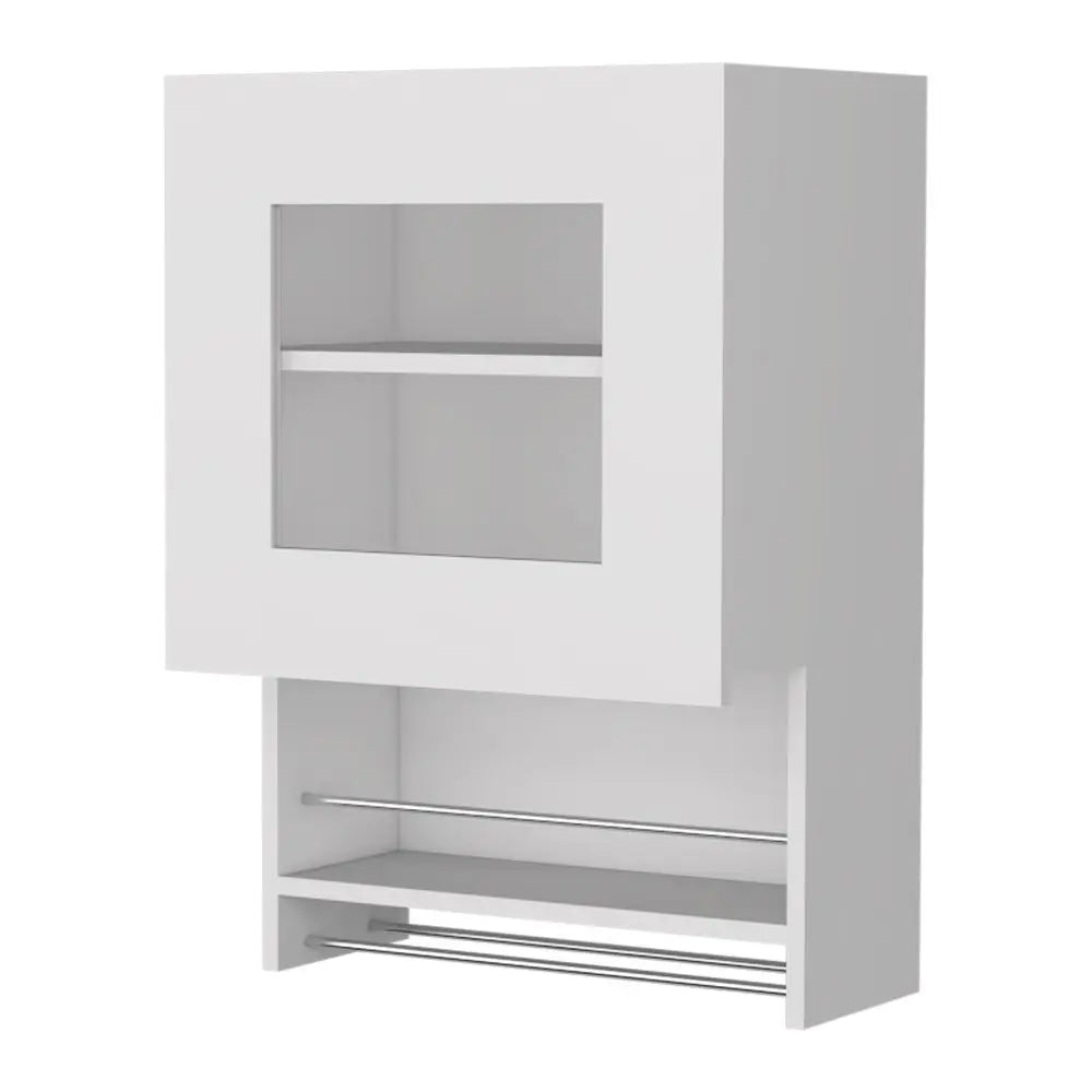 20" White Accent Cabinet With Two Shelves HomeRoots