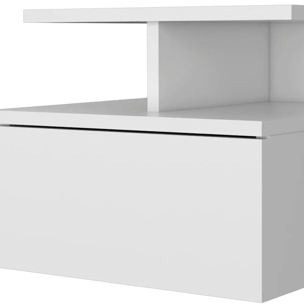 12" Wood One Drawer Floating Nightstand HomeRoots