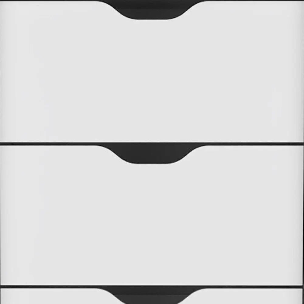 18" Black Charcoal Manufactured Wood Five Drawer Tall and Narrow Dresser HomeRoots