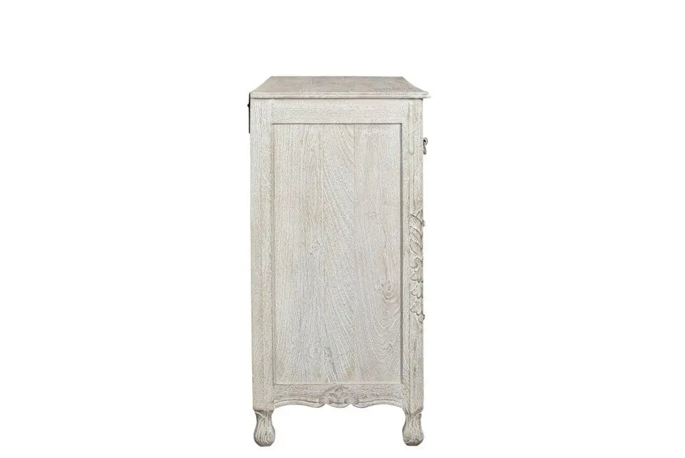 35" Gray Solid Wood Six Drawer Chest HomeRoots