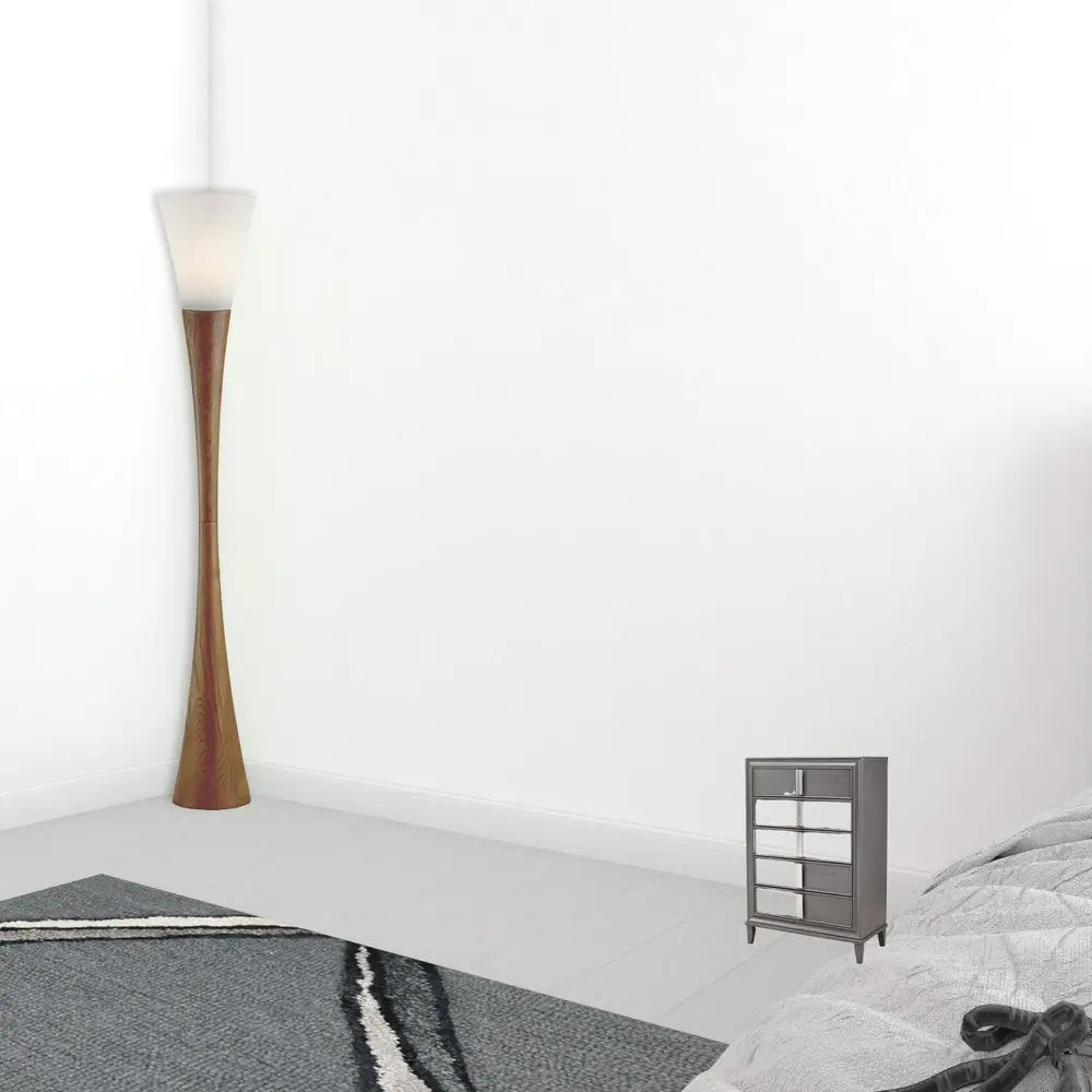 38" Gray Solid Wood Five Drawer Chest HomeRoots