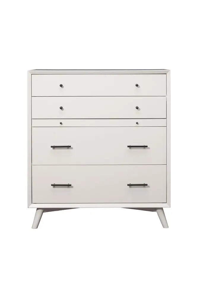 56" White Solid Wood Seven Drawer Double Dresser HomeRoots