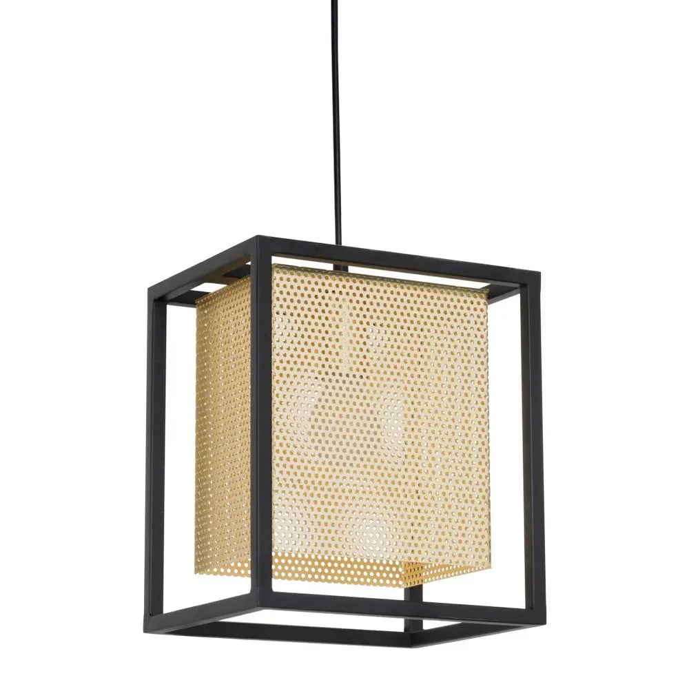Gold and Black Geometric Metal Ceiling Light HomeRoots