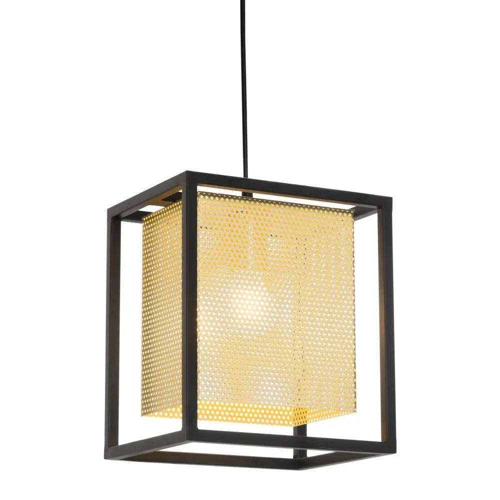 Gold and Black Geometric Metal Ceiling Light HomeRoots