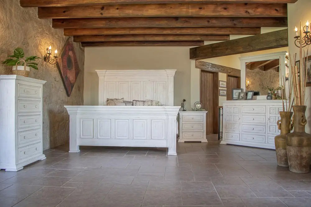 69" White Solid Wood Six Drawer Triple Dresser HomeRoots