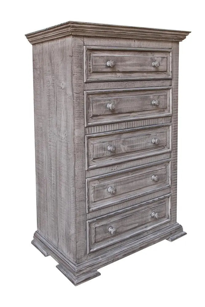 69" Gray Solid Wood Six Drawer Triple Dresser HomeRoots