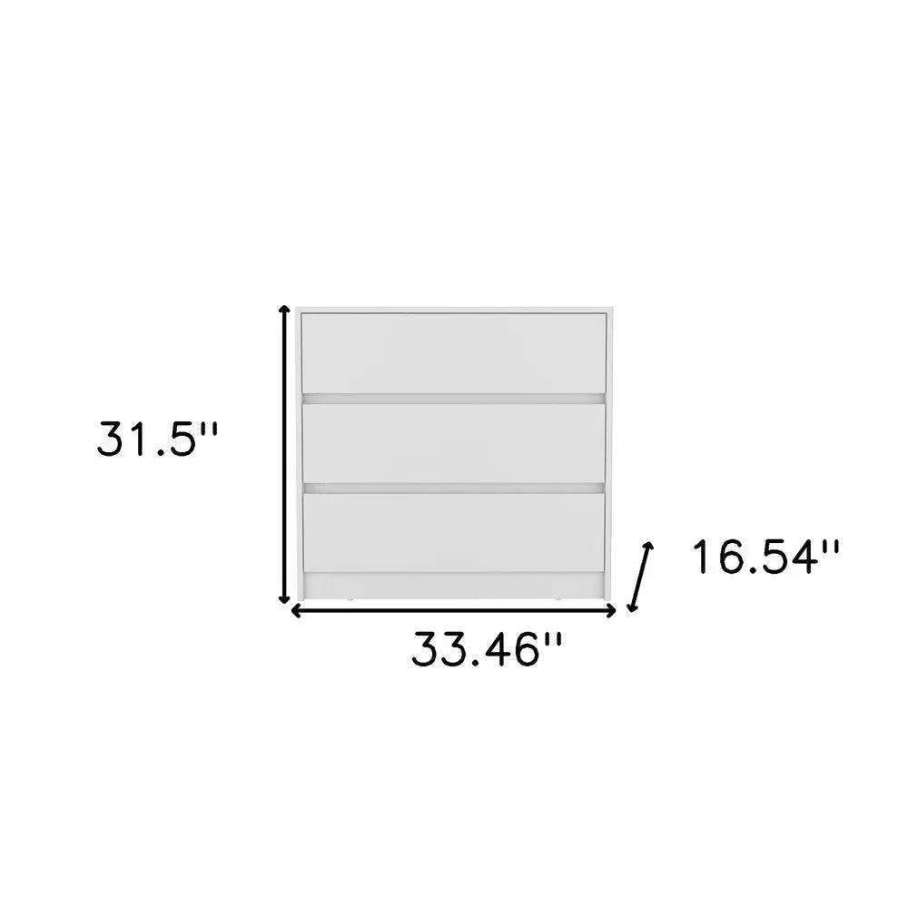 33" Black Three Drawer Dresser HomeRoots