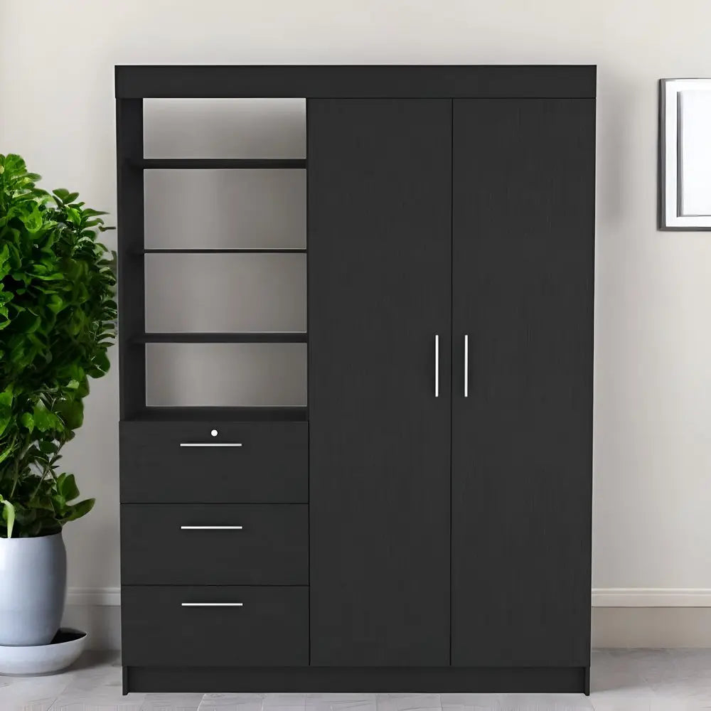 59" White Three Drawer Combo Dresser HomeRoots