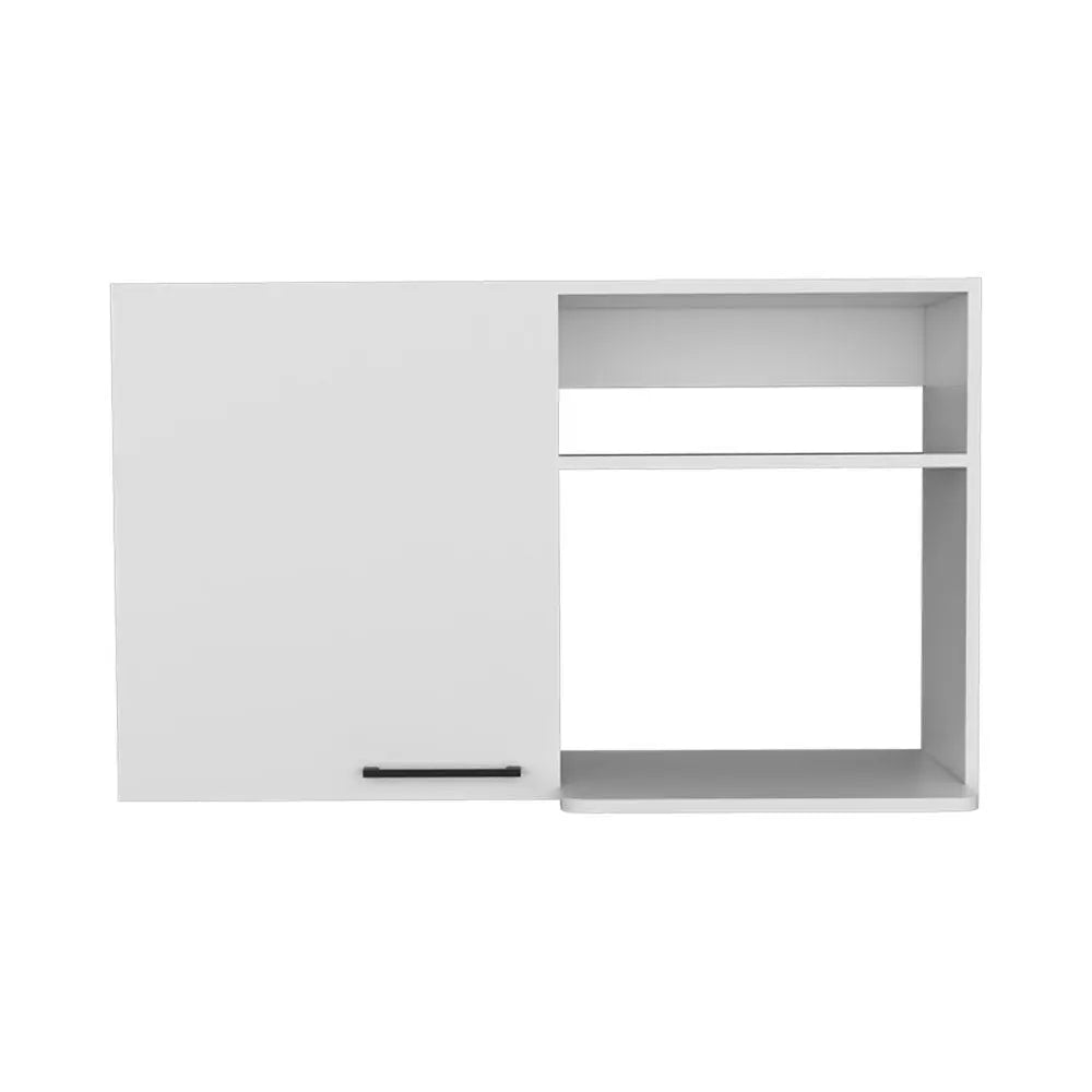 39" White Wood Wall Mounted Accent Cabinet With Single Door HomeRoots